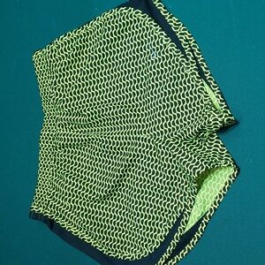 Nike Dri-fit Black And Greenish Yellow Women's Size Small Shorts